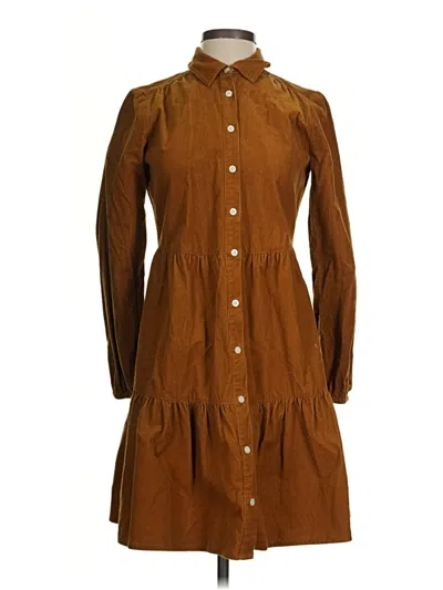 Pre-owned J.crew Factory Store Casual Dress In Brown