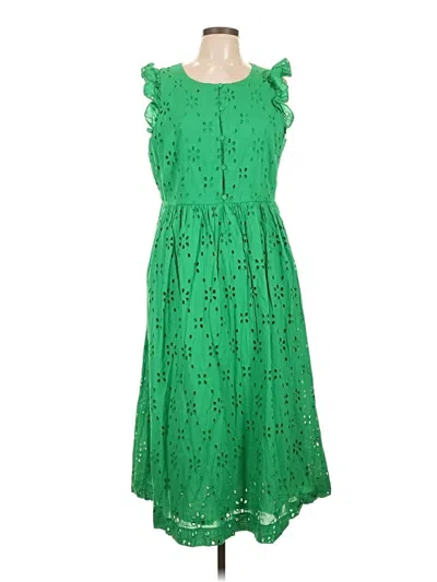 Pre-owned J.crew Factory Store Casual Dress In Green