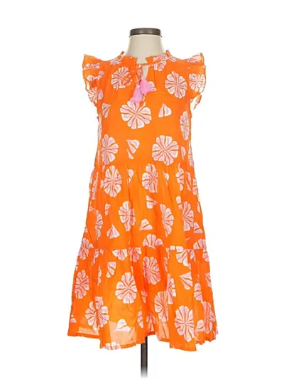 J.crew Factory Store Casual Dress In Orange