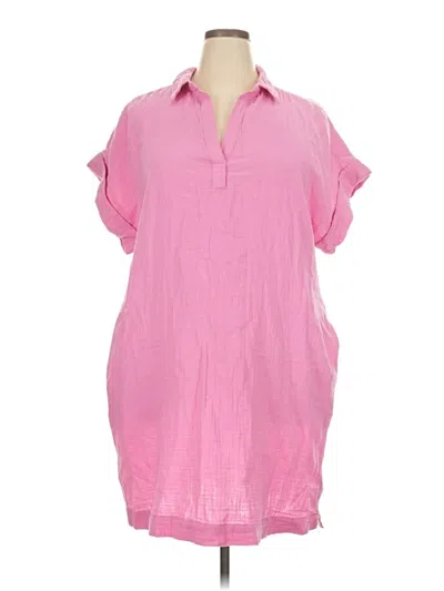 J.crew Factory Store Casual Dress In Pink