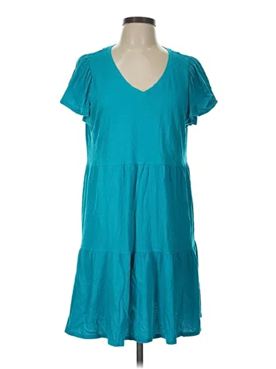 Pre-owned J.crew Factory Store Casual Dress In Teal