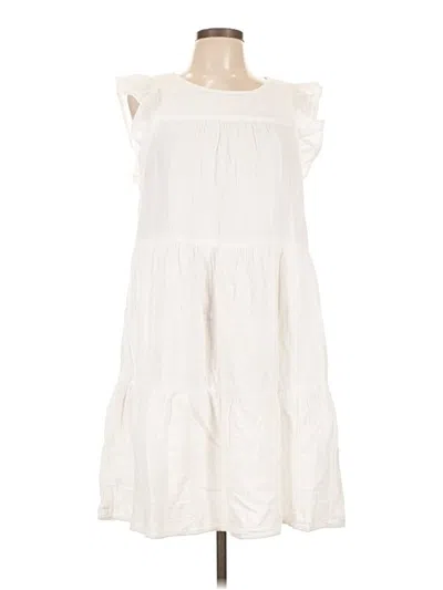 Pre-owned J.crew Factory Store Casual Dress In White