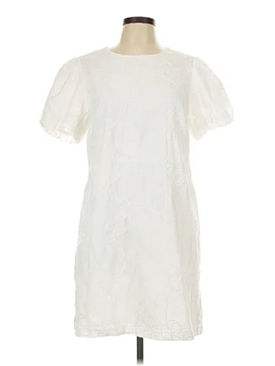 J.crew Factory Store Casual Dress In White