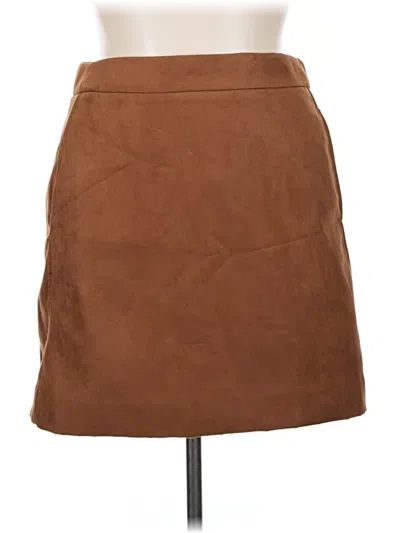 J.crew Factory Store Casual Skirt In Brown