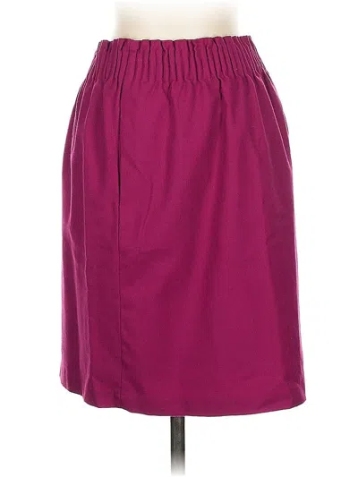 Pre-owned J.crew Factory Store Casual Skirt In Burgundy