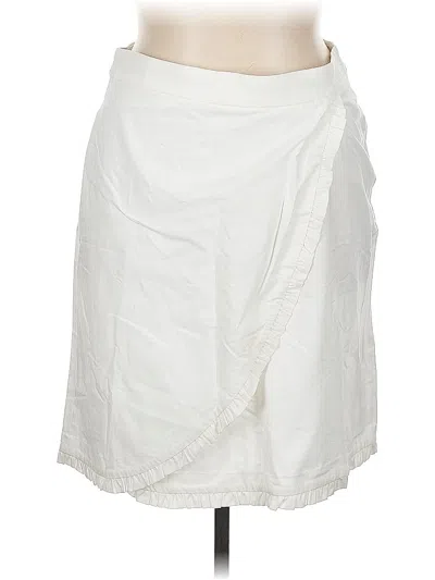 Pre-owned J.crew Factory Store Casual Skirt In White