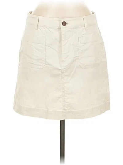 Pre-owned J.crew Factory Store Casual Skirt In White
