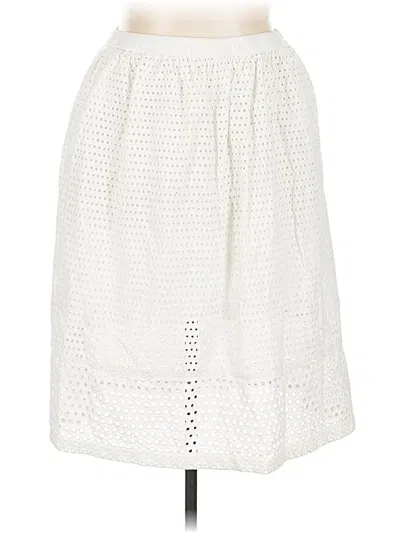 Pre-owned J.crew Factory Store Casual Skirt In White