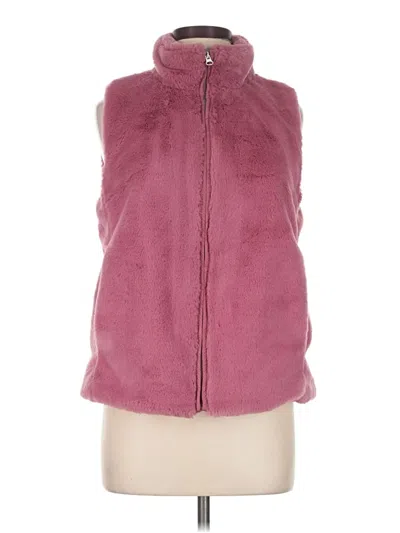 J.crew Factory Store Faux Fur Vest In Pink