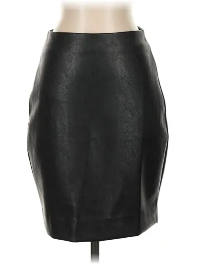 J.crew Factory Store Faux Leather Skirt In Black