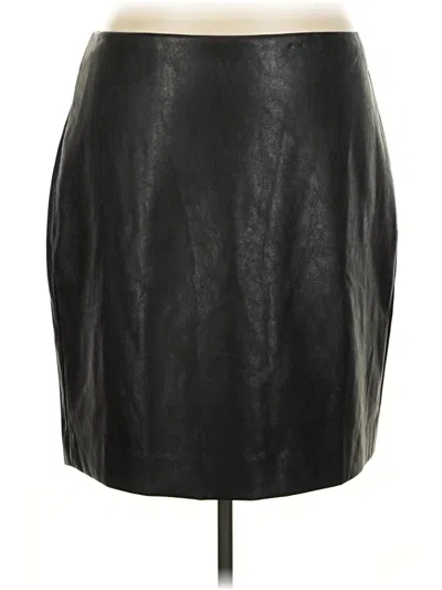 J.crew Factory Store Faux Leather Skirt In Black