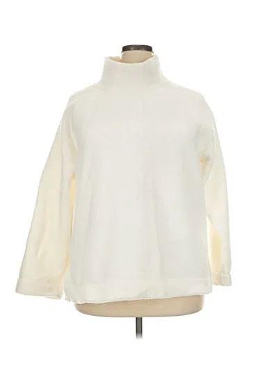 Pre-owned J.crew Factory Store Fleece Jacket In Ivory