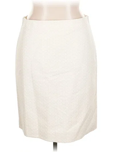 Pre-owned J.crew Factory Store Formal Skirt In White