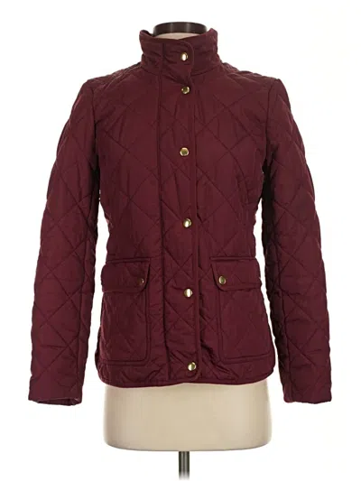 Pre-owned J.crew Factory Store Jacket In Burgundy