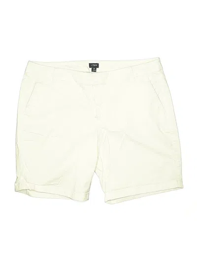 Pre-owned J.crew Factory Store Khaki Shorts In White