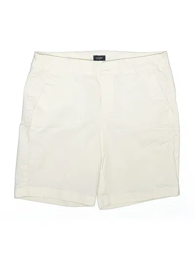 Pre-owned J.crew Factory Store Khaki Shorts In White