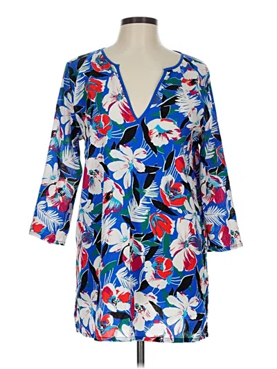 Pre-owned J.crew Factory Store Kimono In Blue