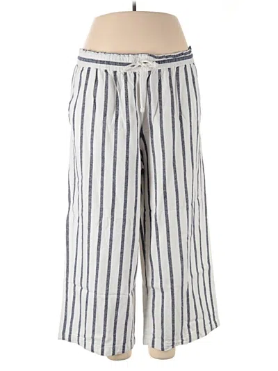 Pre-owned J.crew Factory Store Linen Pants In Blue