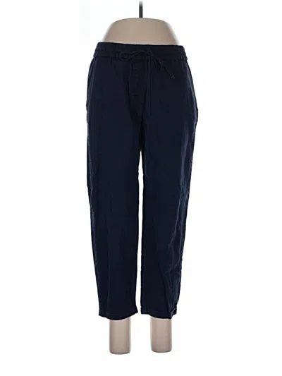 Pre-owned J.crew Factory Store Linen Pants In Blue