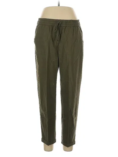 Pre-owned J.crew Factory Store Linen Pants In Green