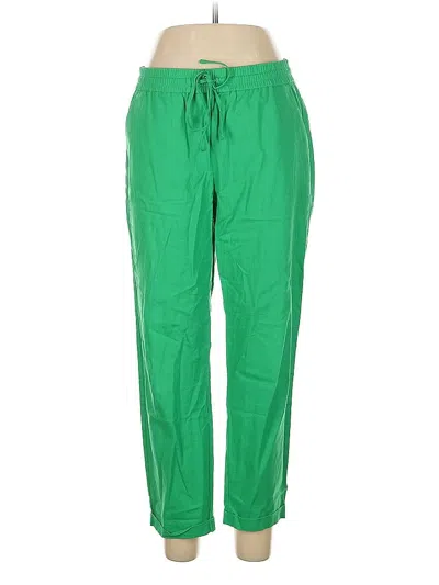 Pre-owned J.crew Factory Store Linen Pants In Green