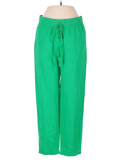 Pre-owned J.crew Factory Store Linen Pants In Green