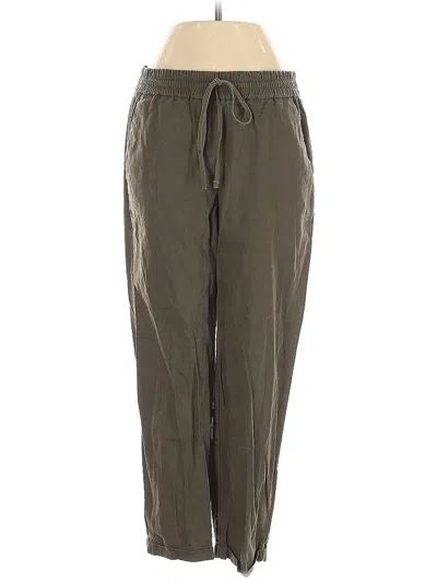 Pre-owned J.crew Factory Store Linen Pants In Green