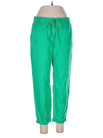 Pre-owned J.crew Factory Store Linen Pants In Green
