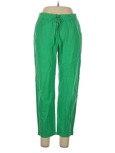 Pre-owned J.crew Factory Store Linen Pants In Green