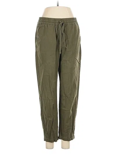 Pre-owned J.crew Factory Store Linen Pants In Green