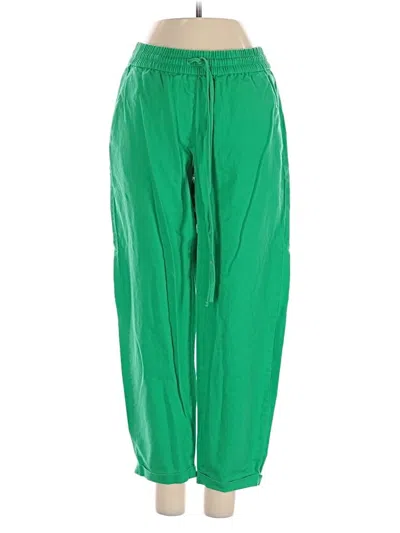 Pre-owned J.crew Factory Store Linen Pants In Green