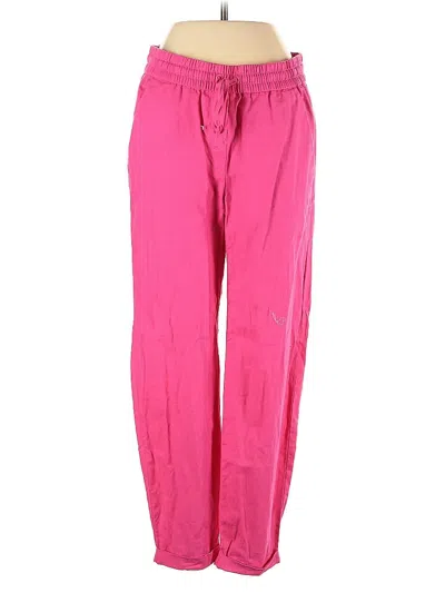 Pre-owned J.crew Factory Store Linen Pants In Pink