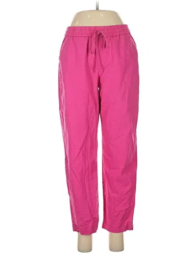 Pre-owned J.crew Factory Store Linen Pants In Pink