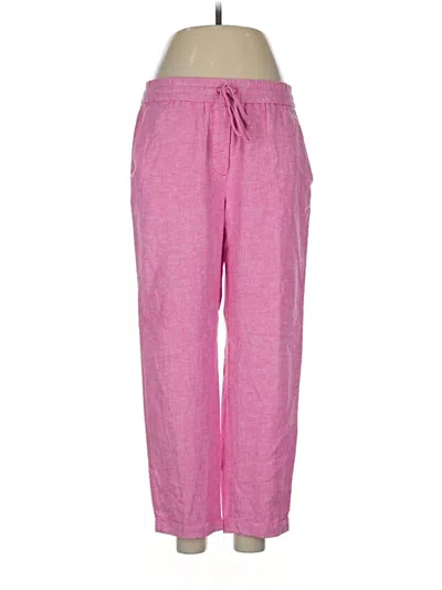 Pre-owned J.crew Factory Store Linen Pants In Pink