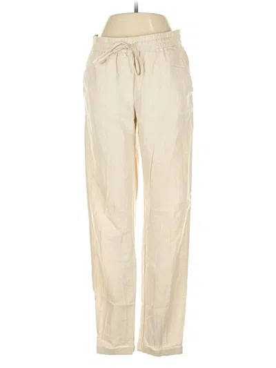 Pre-owned J.crew Factory Store Linen Pants In White