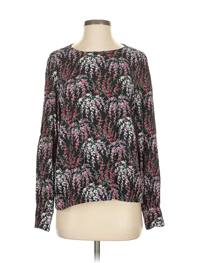 Pre-owned J.crew Factory Store Long Sleeve Blouse In Black