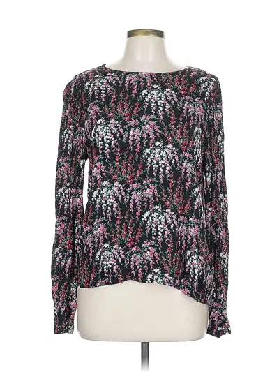 Pre-owned J.crew Factory Store Long Sleeve Blouse In Black