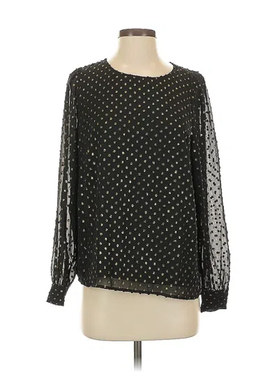 Pre-owned J.crew Factory Store Long Sleeve Blouse In Black