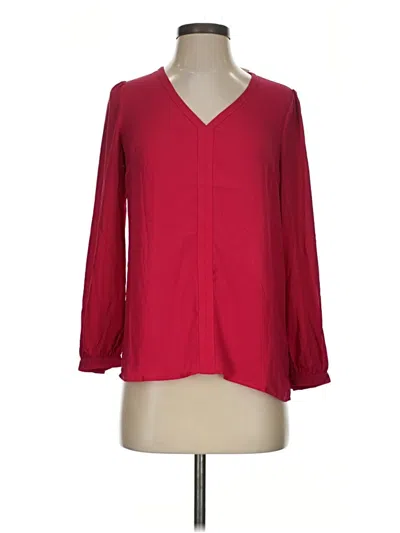 J.crew Factory Store Long Sleeve Blouse In Red