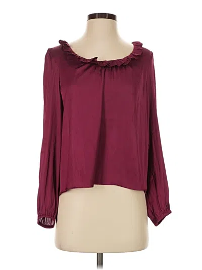 J.crew Factory Store Long Sleeve Blouse In Burgundy