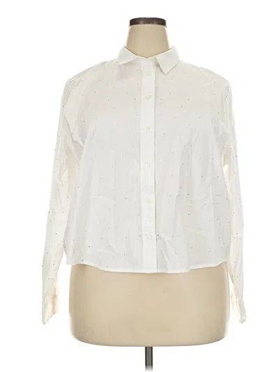J.crew Factory Store Long Sleeve Blouse In White