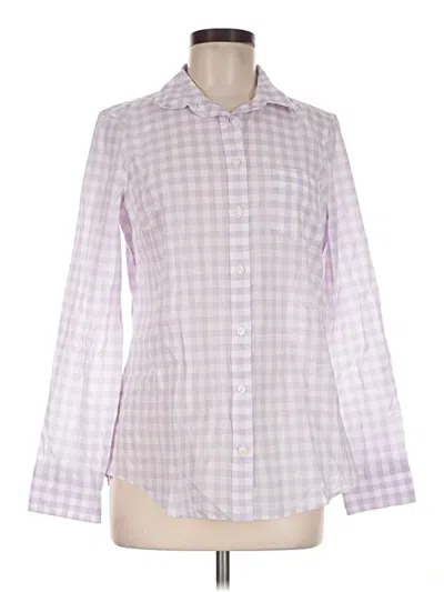 J.crew Factory Store Long Sleeve Blouse In Purple