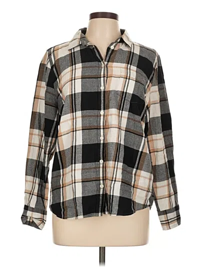 Pre-owned J.crew Factory Store Long Sleeve Button Down Shirt In Black