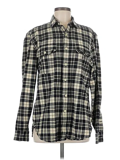 Pre-owned J.crew Factory Store Long Sleeve Button Down Shirt In Black