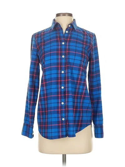 Pre-owned J.crew Factory Store Long Sleeve Button Down Shirt In Blue