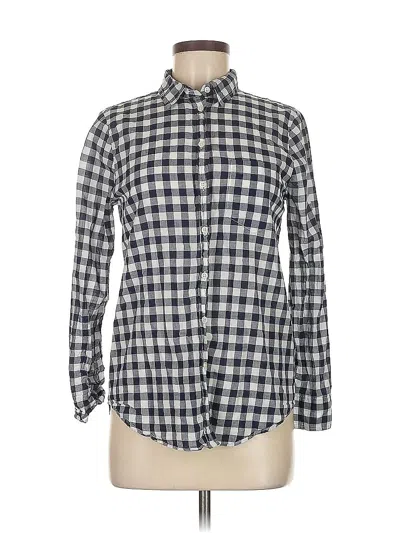 Pre-owned J.crew Factory Store Long Sleeve Button Down Shirt In Blue