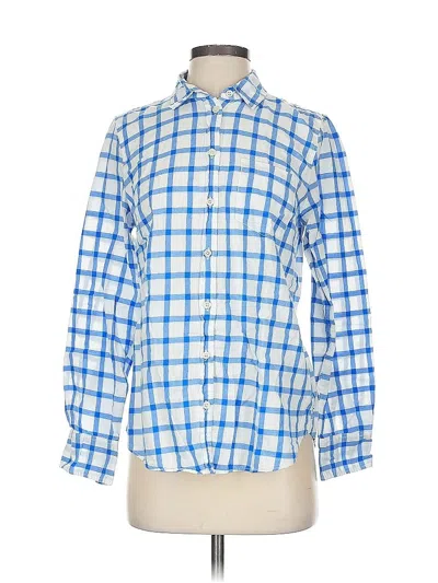 Pre-owned J.crew Factory Store Long Sleeve Button Down Shirt In Blue