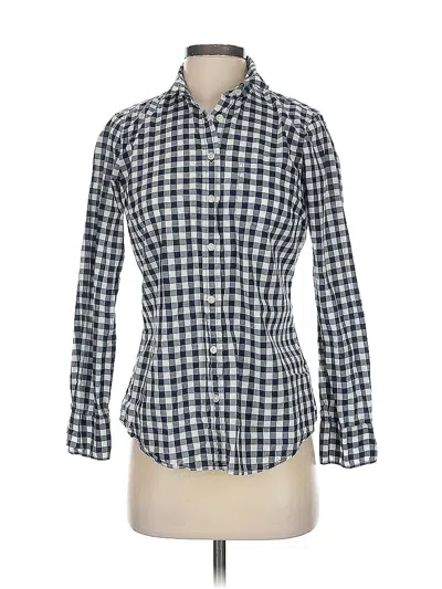 Pre-owned J.crew Factory Store Long Sleeve Button Down Shirt In Blue