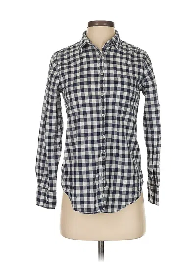 Pre-owned J.crew Factory Store Long Sleeve Button Down Shirt In Blue