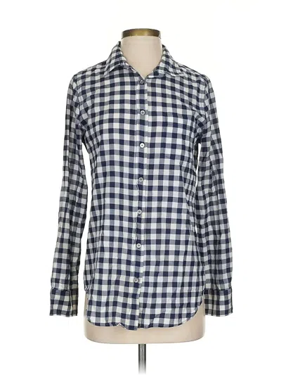 Pre-owned J.crew Factory Store Long Sleeve Button Down Shirt In Blue